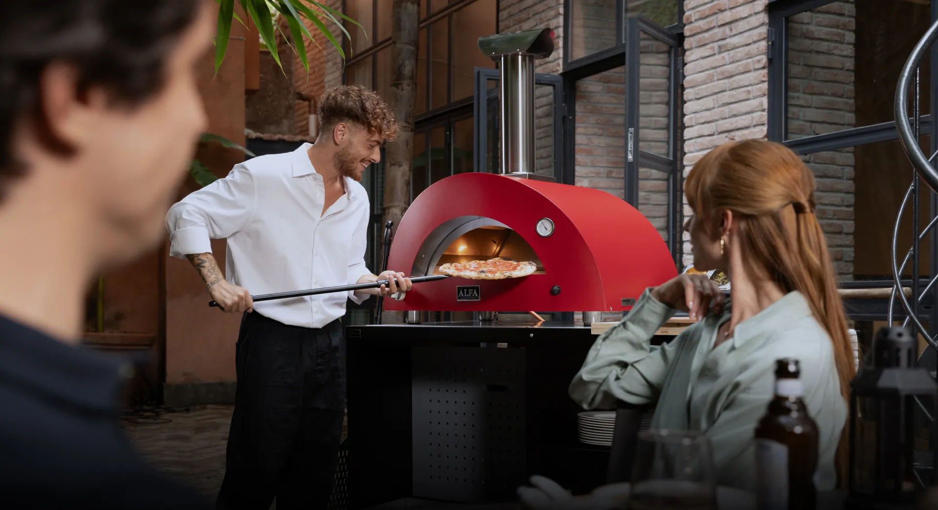 Alfa oven in a modern outdoor setting