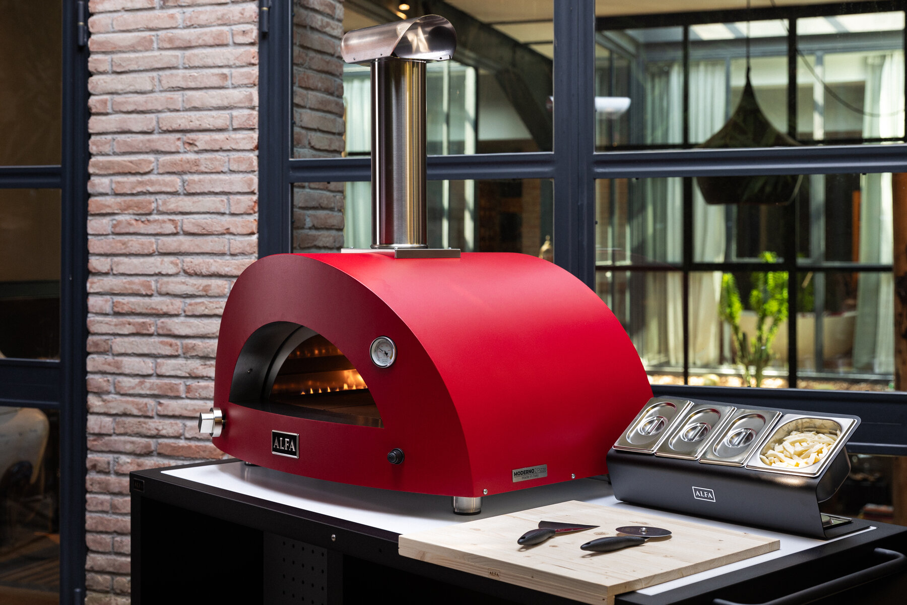 Moderno on Cooking Station in modern interior with gastronorm trays